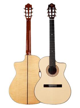 马丁尼跨界古典吉他MP14尼龙弦指弹全面单板玛丁尼MSCC加振电箱款