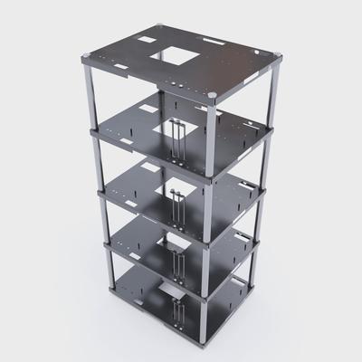 叠加多层 电脑机箱 开放式托架 工作室专用机箱 支持ATX MATX主板