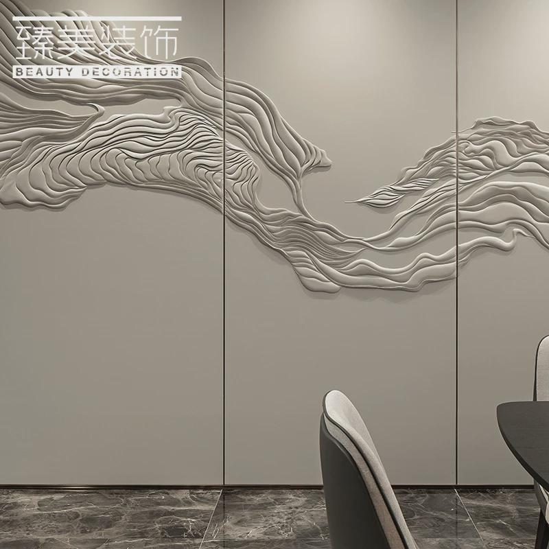 电视墙卧室客厅皮雕硬包背景墙浮雕软包立体割雕沙发墙板装饰壁画图片