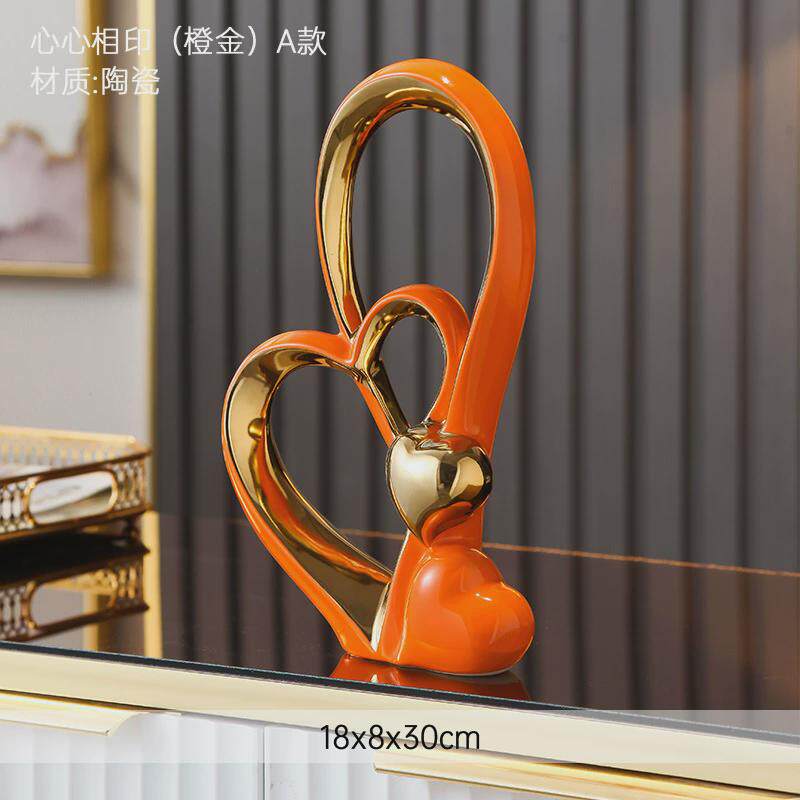 礼品寓意好陶瓷工艺品轻奢高档酒柜装饰玄关摆件房间布置乔迁新居