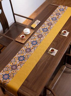 9wor传统纹样桌旗中式禅意茶席防水茶旗茶桌茶桌布茶几垫子垫布桌