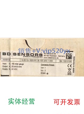 现货供应BDSENSORS压力传感器18.601G-1600-R-1-8-100-200-1-0001