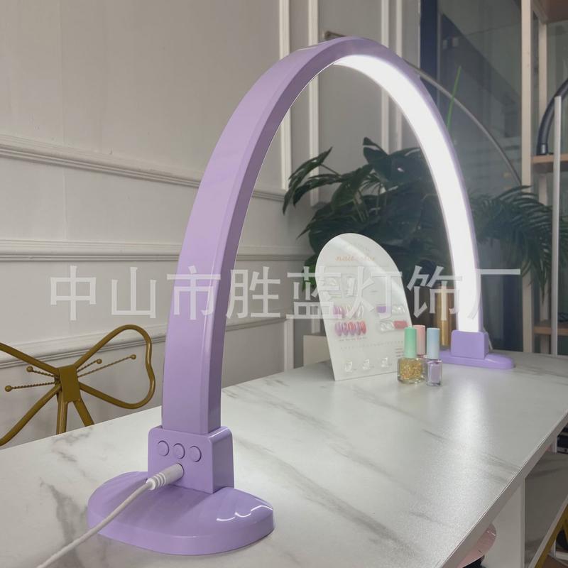 半月灯美甲美容院桌面纹绣灯nailslight照明灯紫色彩钻美容灯
