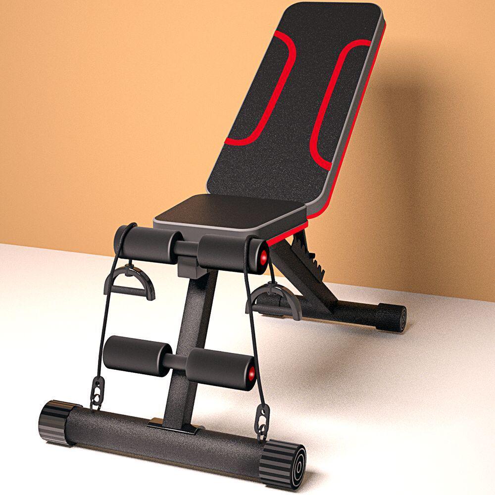 哑铃凳仰卧起坐健身器材家用仰卧板辅助多功能健身椅可折叠卧推凳