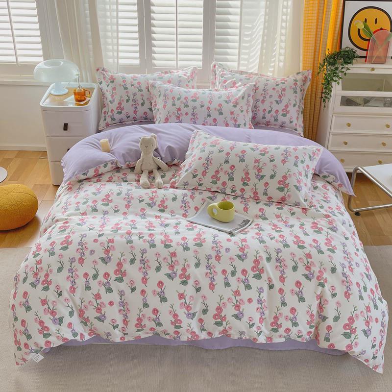 恒源样植物羊绒加厚斜纹磨毛床四件套品床单被套学生宿舍单人三件