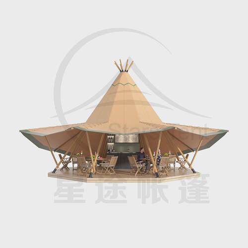 户外tipi印第安帐篷景区餐饮酒吧活动会议营地帐篷抗风含搭建