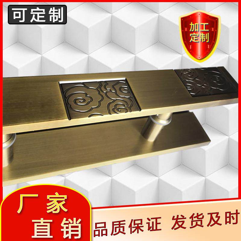 大门拉手实心雕刻大古铜中式豪华玻璃门拉手酒店新中式风格仿把手