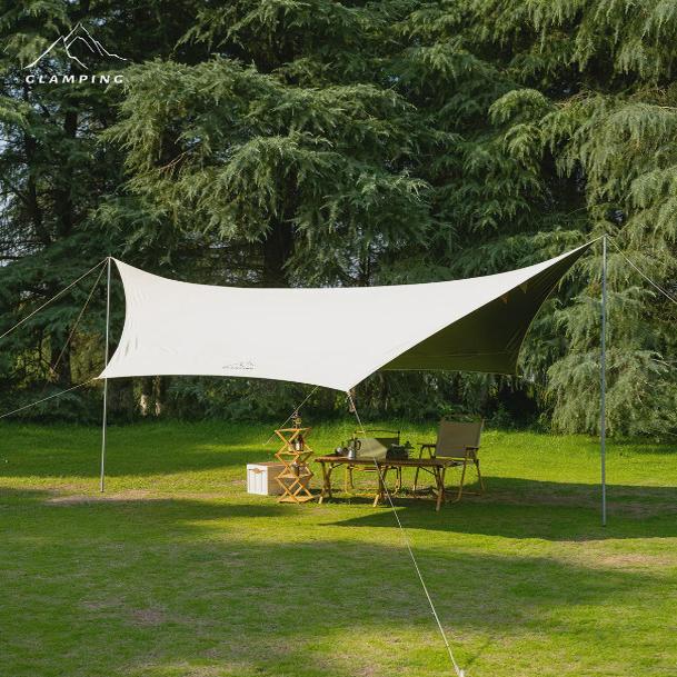 户外野炊多功能六角地防水防晒野营帐篷沙滩遮阳布天幕布防潮垫