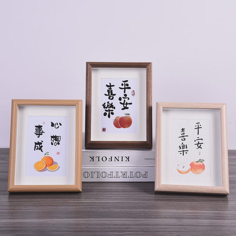 木质相框摆台厂家批发木制中空画框5寸6寸7寸8寸10寸立体简约创意