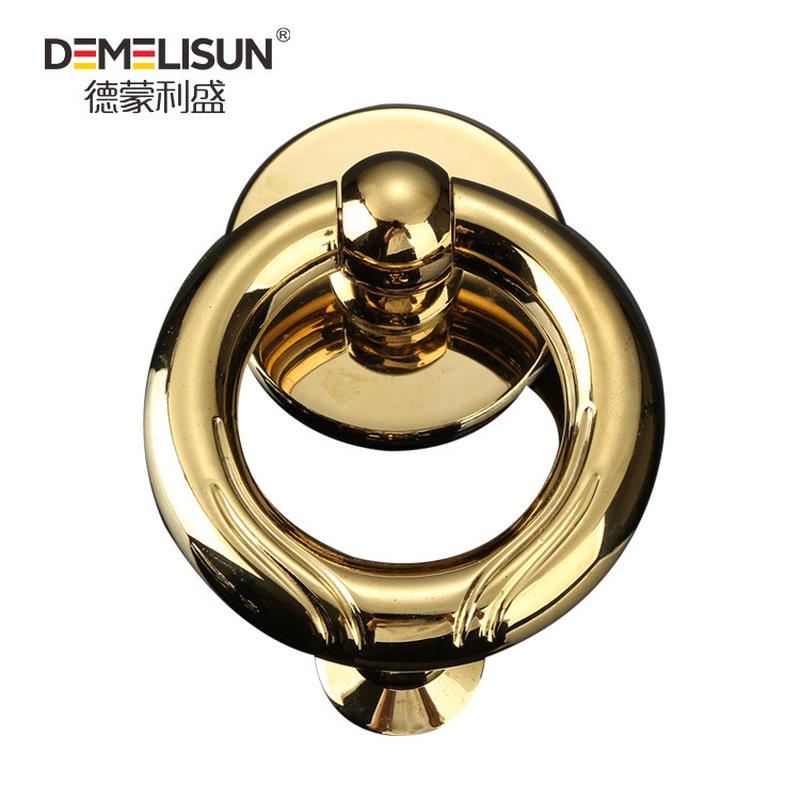 丽旺五金风格意大利装甲门铜门欧式敲门器金色青铜色敲门环