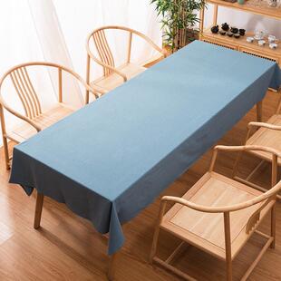 厂家直销简约现代加厚餐桌布棉麻台布茶几纯色布艺亚麻小清新桌垫
