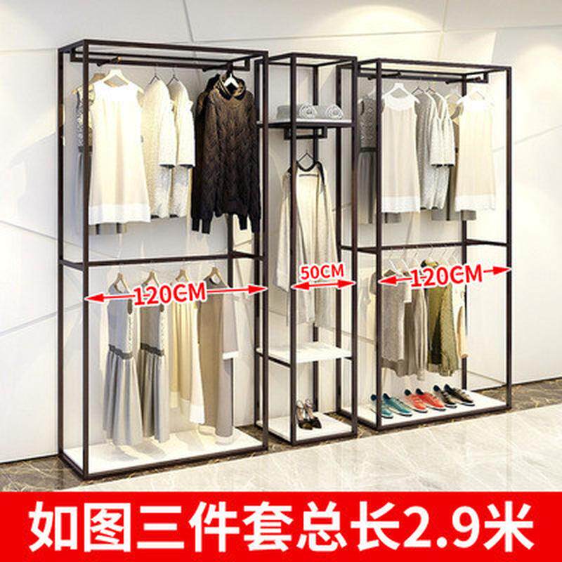 服装店展示架落地式现代简欧男装挂衣架组合女装装修设计陈列货架