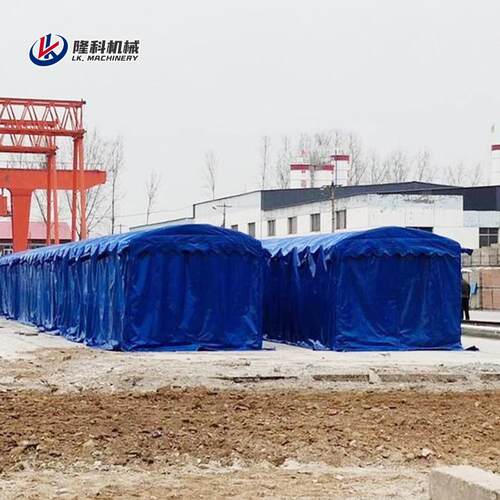 加厚箱梁场蒸汽养护生移动推拉伸缩式蒸气保温防雨帐篷桥梁蒸养棚