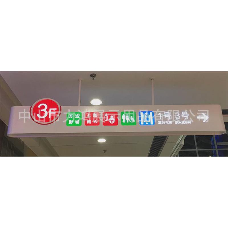 地下车库停车场双面商场灯箱指示牌吊牌医院发光镂空导视向牌悬挂