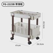 复古可桌面置物架桌下学生移动滑轮办公室卧室书桌上包包收纳书架