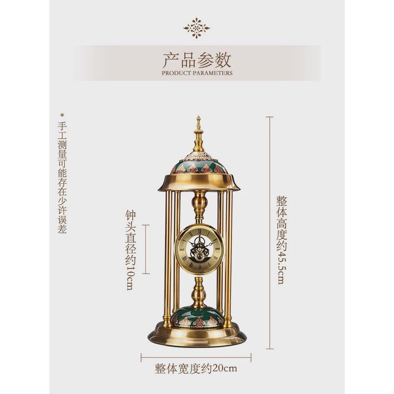 欧式轻奢华台式钟表座钟摆件坐钟摆设创意客厅台钟桌面时钟装饰品