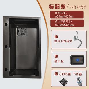 工厂家用不锈钢纳米大单槽厨房直销洗碗池台上台下台中盆手工洗菜
