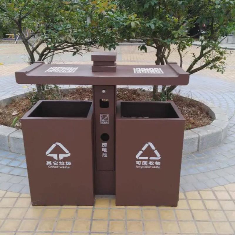 户外不锈钢垃圾桶大号商用环卫镀锌垃圾箱城市市政景区户外垃圾桶