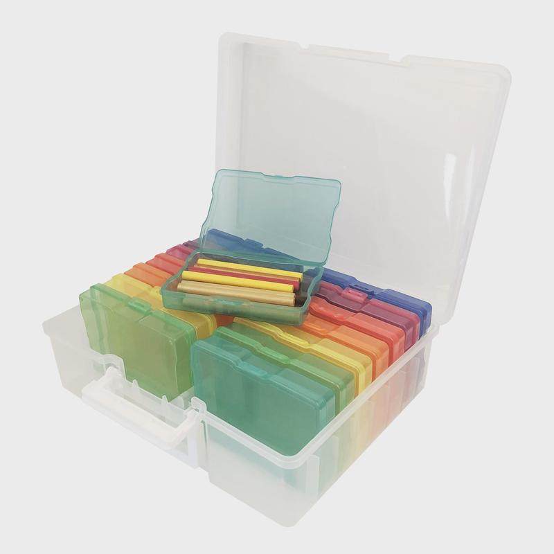 4x6英寸盒子照片相片收纳盒彩色多功能分类手提塑料卡片收纳盒,收纳整理,桌面收纳盒,淘宝优惠券,粉丝福利购,淘宝优惠卷