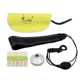 热销lade雷德）4件套（哨片+弱音器+背带+通条布中音萨克斯