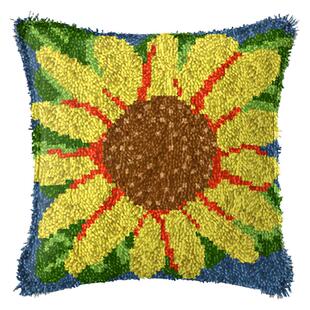 87Ndiy花十字绣地毯绣段段绣手工抱枕车枕沙发枕毛线绣抱枕送材料