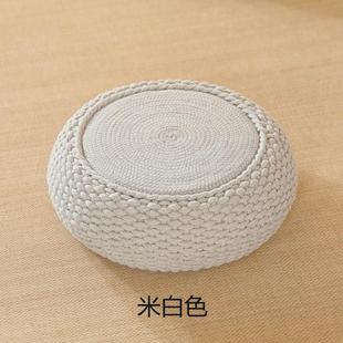 客厅地板坐墩北欧圆形加厚蒲团打坐垫阳台懒人榻榻米小凳子家用