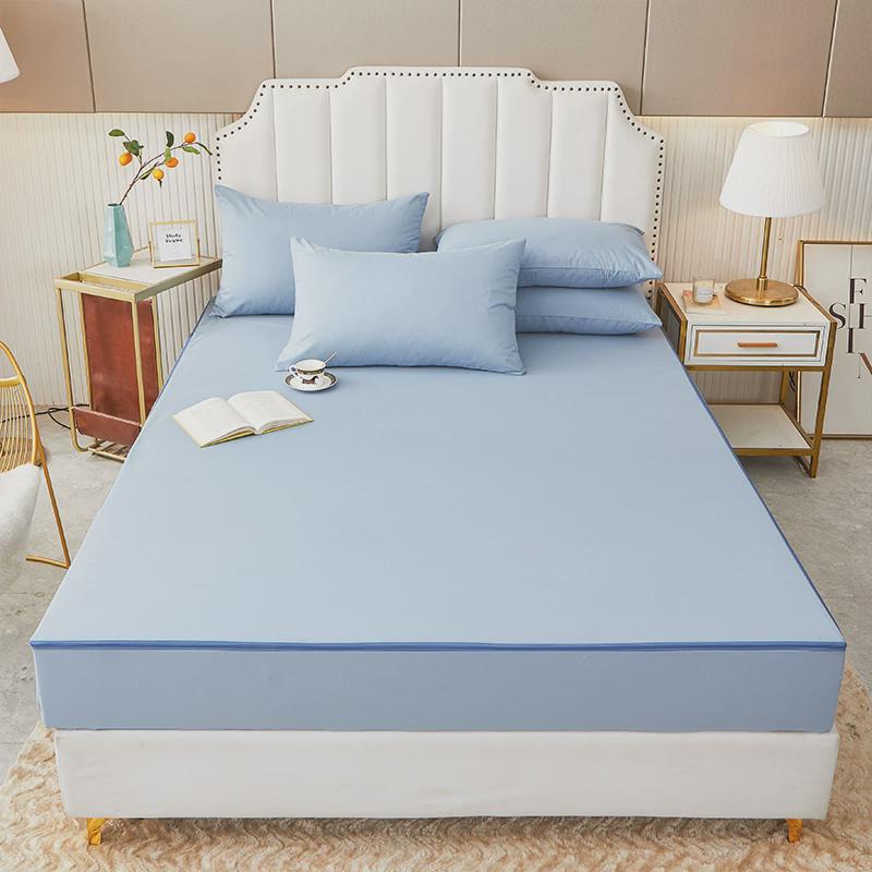 六面隔防水床笠单件全包尿透气防尘套席梦思床垫保护套罩防滑固定