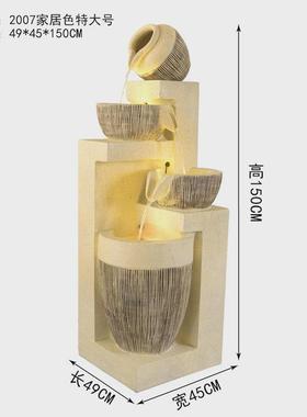 欧式加湿器喷泉流水摆件客厅室内创意阳台办公室茶室鱼缸招财装饰