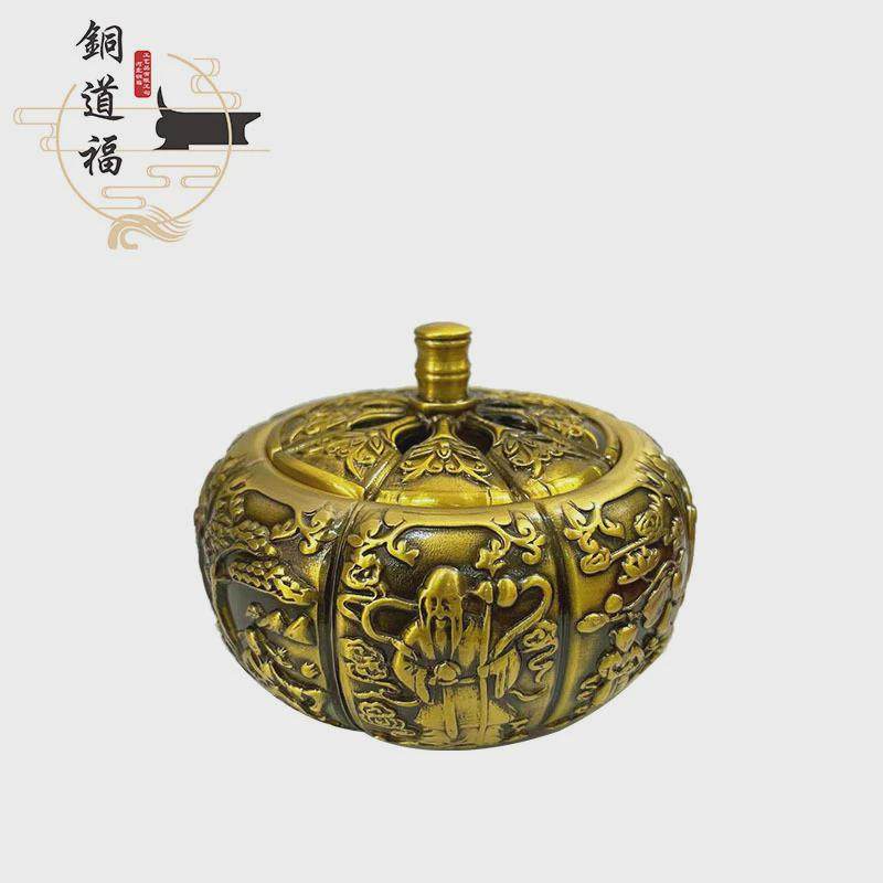黄铜香薰香炉带盖香炉福寿炉熏香炉家居室内檀香沉香南瓜焚香香炉,家居饰品,香薰炉,淘宝优惠券,粉丝福利购,淘宝优惠卷