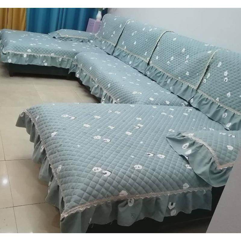 gz6m新款布艺双以内全套沙发垫靠背巾扶手u型4米2贵妃沙发使用四