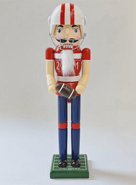 新款sb58592圣诞节派对夹子木制工艺品圣诞主题胡桃场景装饰