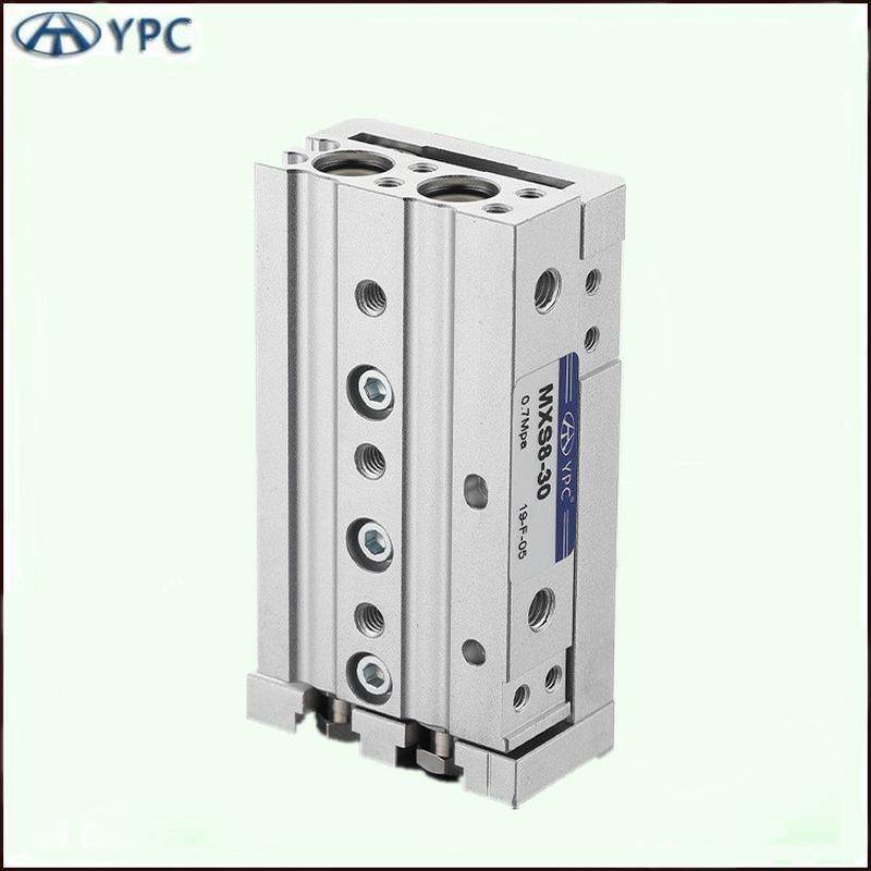 气动直线导轨气缸mxs/hls12-20/30/100ast小型可调行程滑台限位