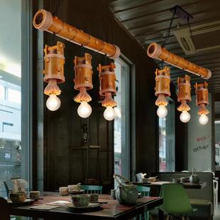 复古工业风格 吊灯餐厅咖啡店灯具饭店包厢创意灯麻绳吧台工艺吊灯