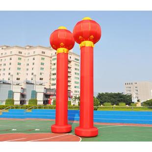5/6/8米充气立柱 充气灯笼柱 金色盘龙庆典柱拱门开业广告气气模