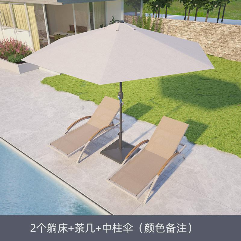 户外躺床休闲泳池民宿阳台庭院阳光房海边水上乐园室外沙滩椅躺椅