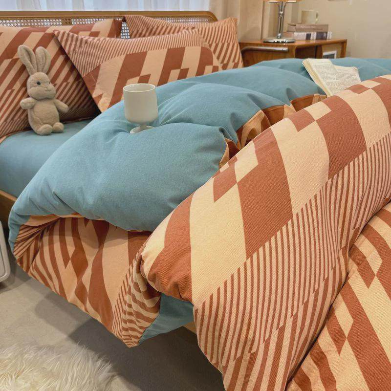 全棉磨毛加厚四件套100棉被套床单笠秋冬床上用品,床上用品,床品套件/四件套/多件套,淘宝优惠券,粉丝福利购,淘宝优惠卷