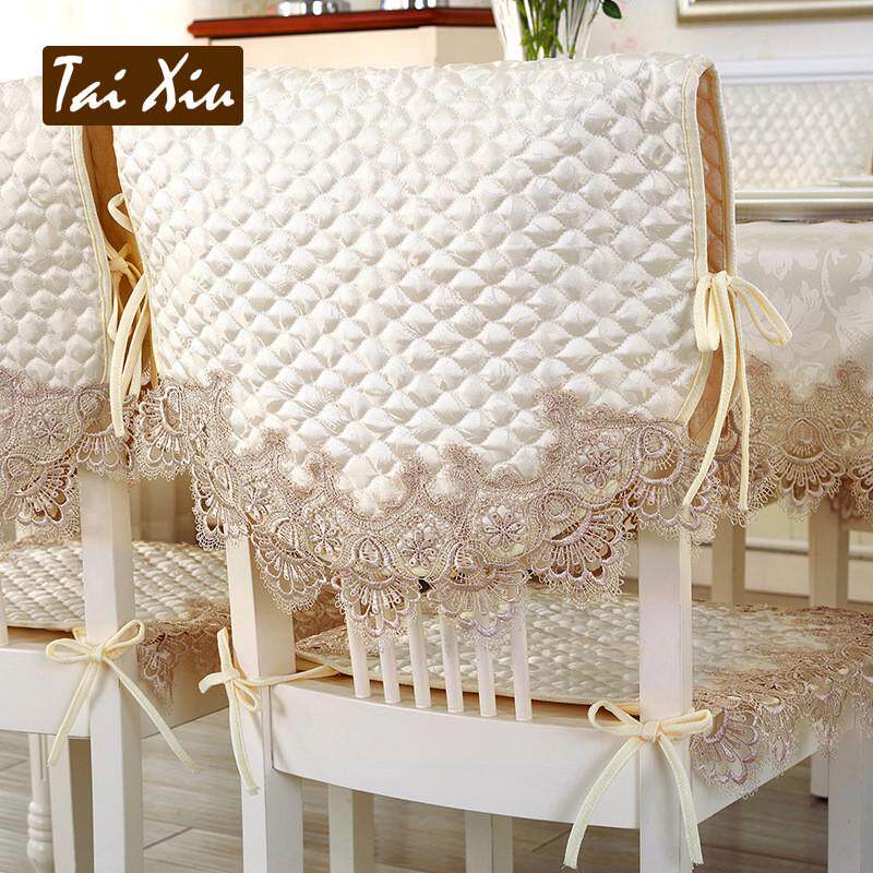 蕾丝布艺欧式椅背椅垫餐桌防滑椅套办公椅套田园风餐桌布艺/桌布/