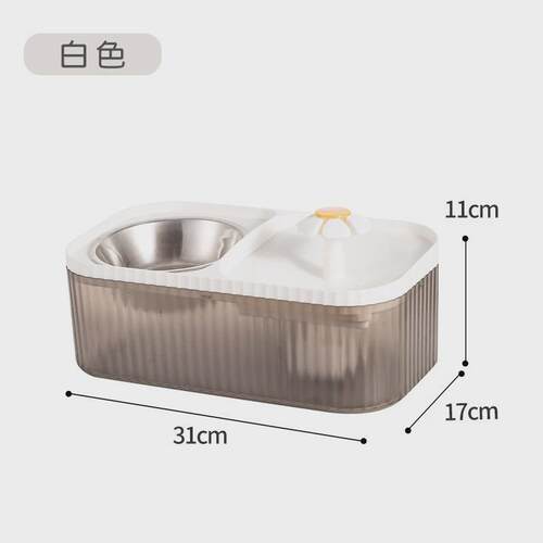 饮水机猫咪自动喂食器大容量小花饮水器一体流动水狗喝水宠物用品