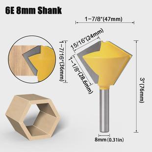 1/2柄3件套多边刀鸟嘴接口刀6边8边12边多用刀榫合刀木工镂铣机