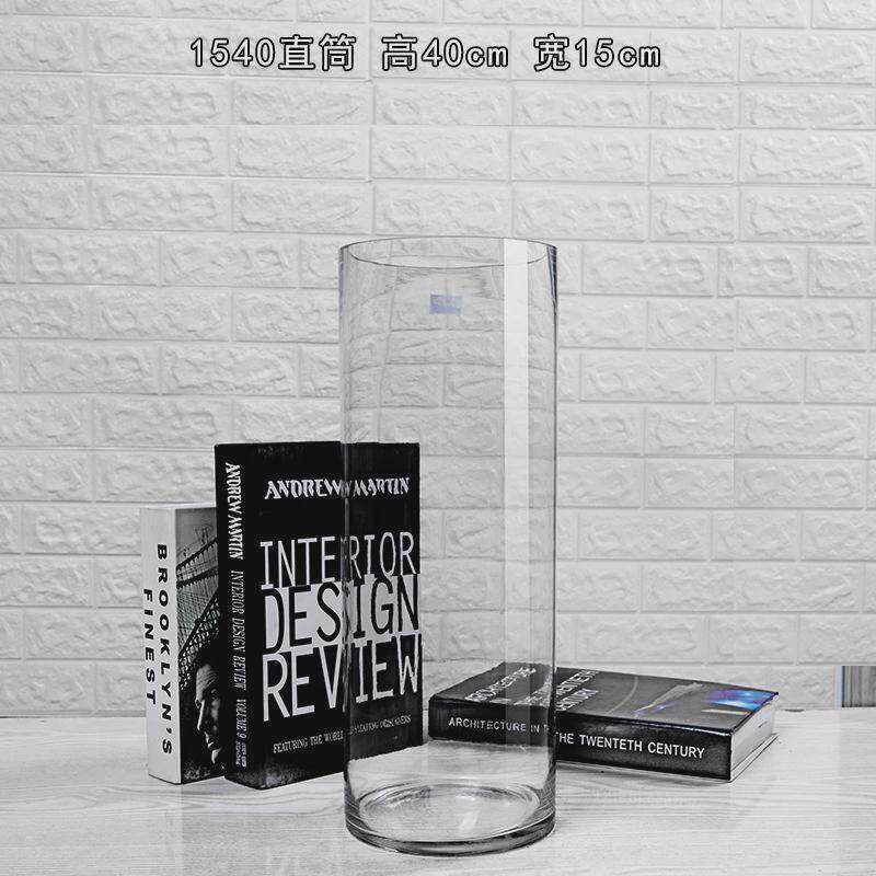 圆柱鱼缸落地加厚圆形透明直筒客厅小型创意水培玻璃水培大号