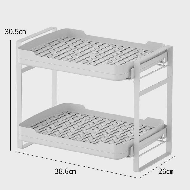 杯子收纳置物架杯架家用桌面放水杯架子客厅玻璃茶杯双层沥水托盘
