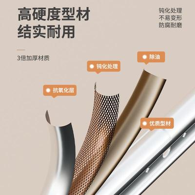 热销四杆家用阳台双杆升降晾衣架顶装铝合金吊顶晾衣杆单杆手摇晾