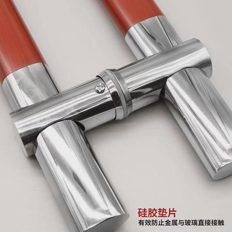 玻璃门拉手孔距可调节推拉门大门拉手不锈钢拉手木门拉手仿木869
