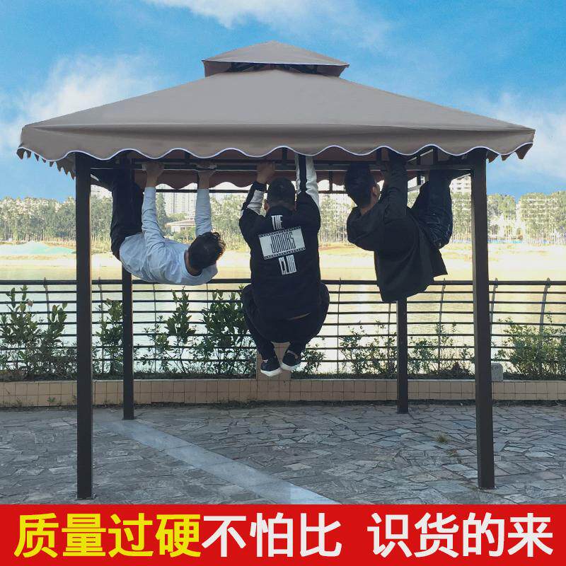 露台雨棚花园户外遮阳棚庭院防雨广告四角伞室外四脚帐篷顶布院子