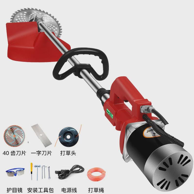 电动割草机全自动小型打草机农用除草机背负式充电式割谷机割稻机