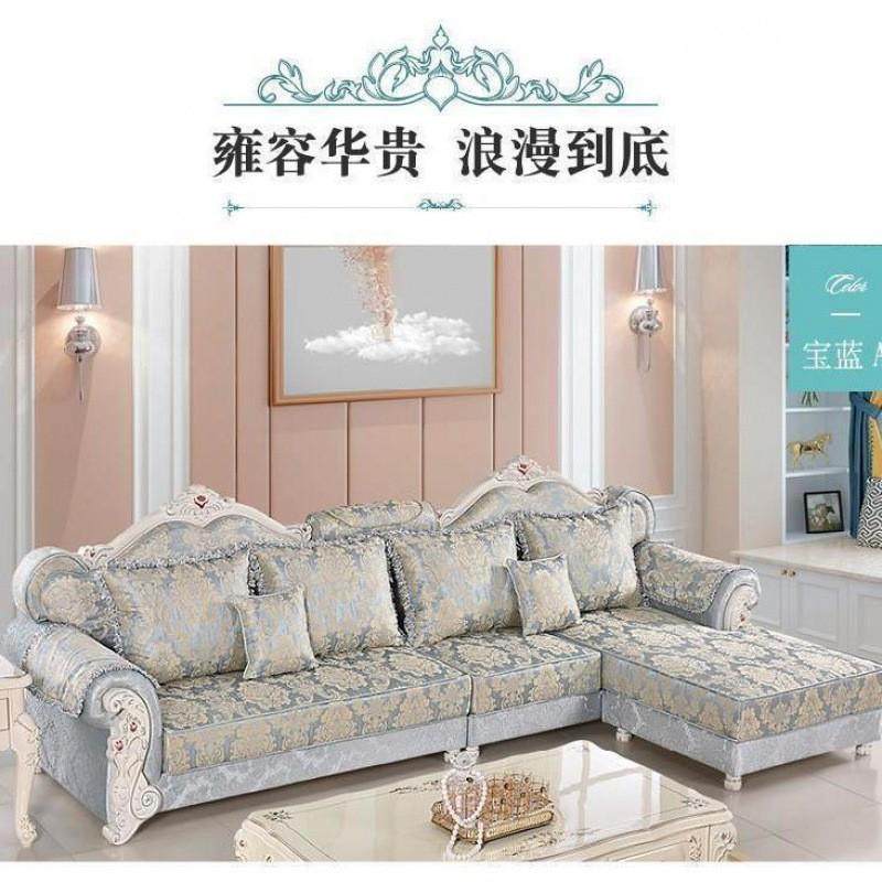 欧式沙发组合客厅小户型三人位简欧布艺转角实木奢华直排沙发L