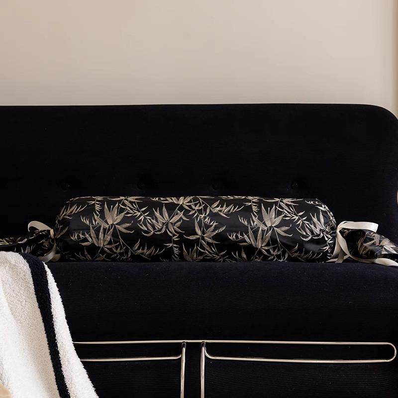 新中式圆柱形抱枕客厅沙发中国风靠垫室内装饰摆件轻奢高级感靠枕