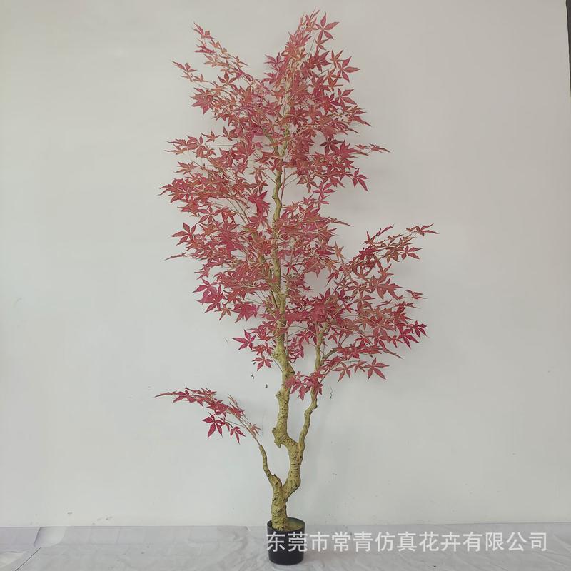 仿真红枫树枫叶树假树造型树假红枫酒店商场景观装饰红枫树现货