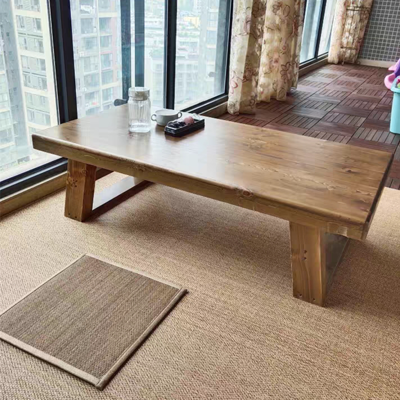 日式茶几榻榻米桌子矮桌实木卧室坐地茶桌长条地桌阳台小方桌