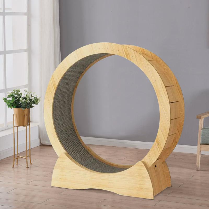 宠物猫咪跑步机静音猫纤维板健身运动滚轮跑轮猫爬架转轮猫跑步